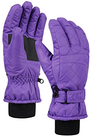 ANDORRA Premium Women's Waterproof Quilted Thinsulate Insulating Snow Gloves