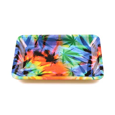 Leaf Metal Cigarette Rolling Tray Paper Roller Holder Trays Accessories 7.08"x4.92" (A)