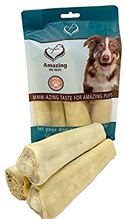 6 Inch Cow Tail Dog Chew- Thick - (13 oz) - Premium Quality - Sourced from Grass Fed Cattle - Long Lasting Dog Chew- Rawhide Alternative