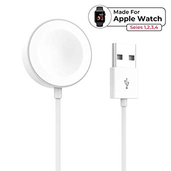 YJan iWatch Charger Magnetic Charging Module Simple Portable Charging Cable Compatible with Apple Watch Series 4 3 2 1 38mm 40mm 42mm 44mm(White)