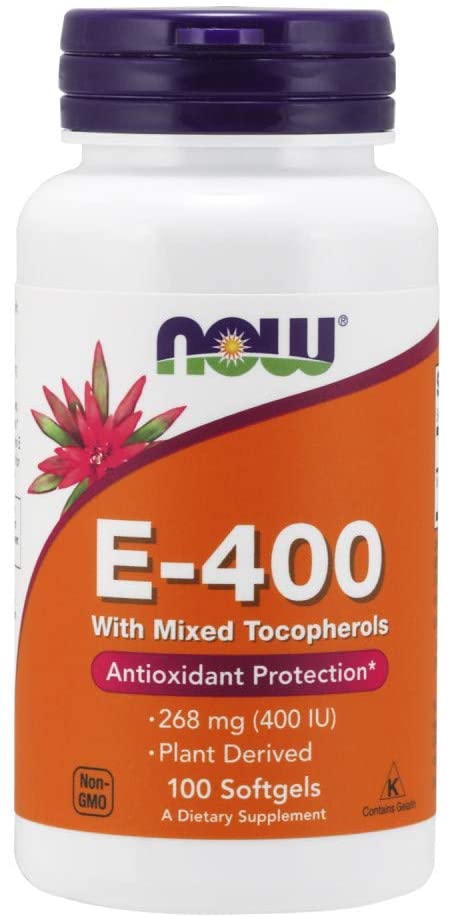 E Mixed Tocopherols by NOW - 100 softgels, 400 mg