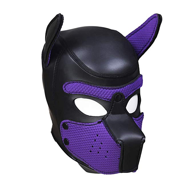 HOT TIME Neoprene Puppy Hood Custom Animal Head Mask Novelty Costume Dog Head Masks