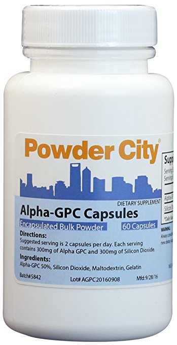 Powder City Alpha GPC Capsules 300mg (60 Capsules)