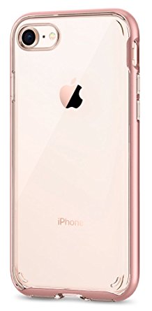 Spigen Neo Hybrid Crystal [2nd Generation] iPhone 8 Case / iPhone 7 Case with Clear Hard Casing and Reinforced Hard Bumper Frame for Apple iPhone 8 (2017) / iPhone 7 (2016) - Rose Gold