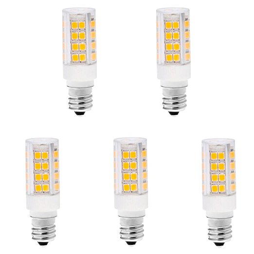 HERO-LED E12-51S-DW T3 Candelabra E12 Base LED 120V Halogen Replacement Bulb, 3.5W, 35W Equal, Daylight White 5000K, 5-Pack(Not Dimmable)
