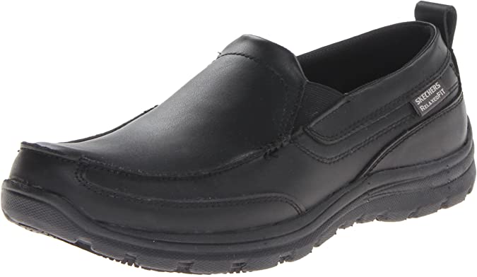 Skechers for Work Men's Hobbes Relaxed-Fit Slip-Resistant Work Shoe