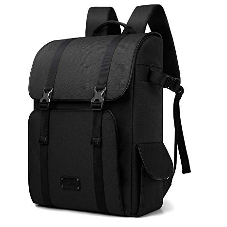 BAGSMART Camera Backpack Photo Rucksack with 15.6 inches Laptop Compartment & Rain Cover, Black