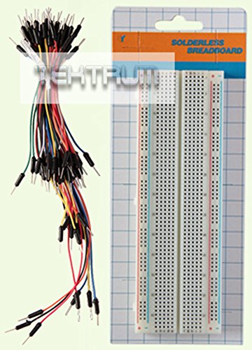 TEKTRUM SOLDERLESS EXPERIMENT PLUG-IN BREADBOARD KIT WITH JUMPER WIRES FOR PROTO-TYPING (830 TIE-POINTS)