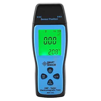 Smart Sensor AS1392 EMF Mini LCD Display Digital Electromagnetic Radiometer Tester for Home EMF Inspections/Office/Outdoor 0~2000mG (Without Battery)