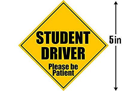 American Vinyl Magnetic Student Driver Please Be Patient Magnet (Caution Sign Safety)