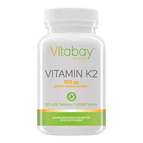 Vitamin K2 100 µg (Natural menaquinone MK-7) (120 Vegan Tablets)