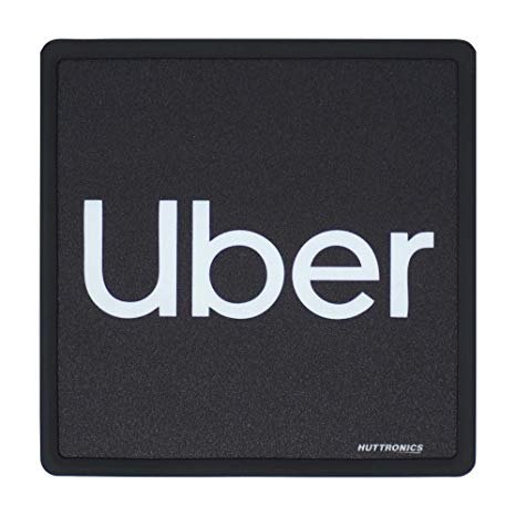 Rideshare LED Sign | Bright LED Lights | Wireless | Removable | USB Rechargeable Lithium Ion Battery | Uber/Lyft Rideshare Drivers | Ride Share Accessories | Make Your Car Visible (Uber.2019)