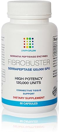 Bruizex FibroBuster: Serrapeptase Proteolytic Enzymes 120,000 SPU IFibrosis Treatment, Scar & Keloid Removal Supplement after 360 lipo, BBL, Liposuction, Tummy Tuck I Recovery& Immune supportI 60 caps