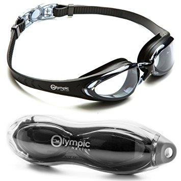 Olympic Nation Crystal Clear Comfortable Swimming Goggles with Anti-Fog Lenses, Ultra-High Quality Swim Goggle for Adult Children Men Women And Kids - Swim Like A Pro