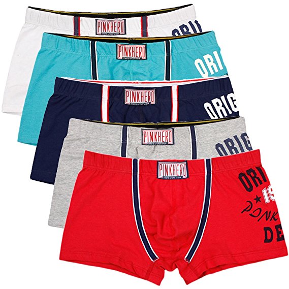 Arvilhill Men's Cotton Casual Printed Boxer Briefs Underwear