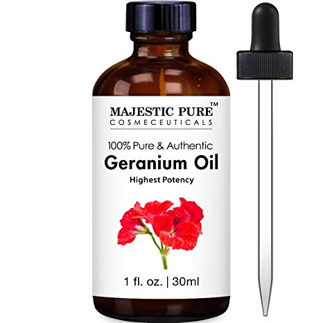 Geranium Essential Oil from Majestic Pure, 1 Fluid Ounce