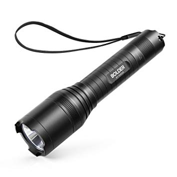 Anker Super Bright Tactical Flashlight, Rechargeable (18650 Battery Included), Zoomable, IP65 Water-Resistant, 900 Lumens CREE LED, 5 Light Modes for Camping and Hiking, Bolder LC90 (Renewed)