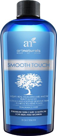 Art Naturals Smooth Touch Ingrown Hair Removal Serum - Best for Razor Burns Unsightly Bumps and Redness from Shaving or Waxing - For Men Women Face Body and Bikini Lines - More Effective then Tweezers