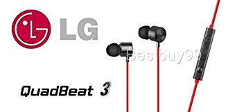 Original LG QuadBeat 3 Premium Earphone Headset for LG G4 G3 RED/BLACK