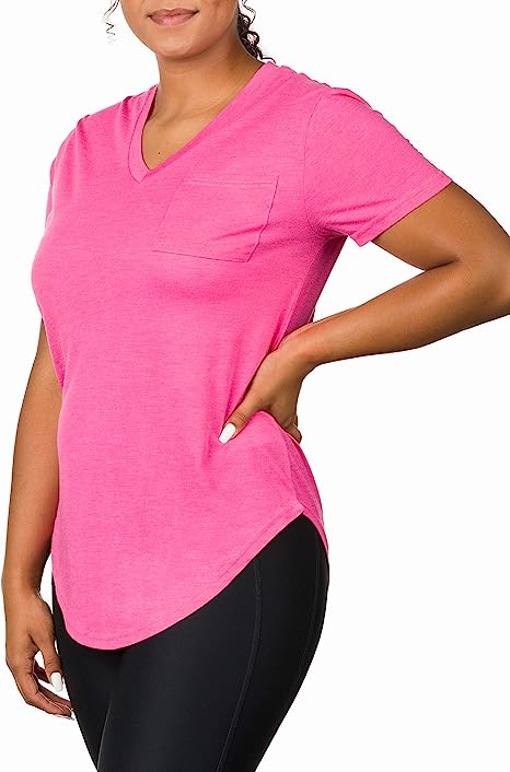 Epic MMA Gear Plus Size Womens V Neck Collar T Shirt | Summer Top With Chest Pocket