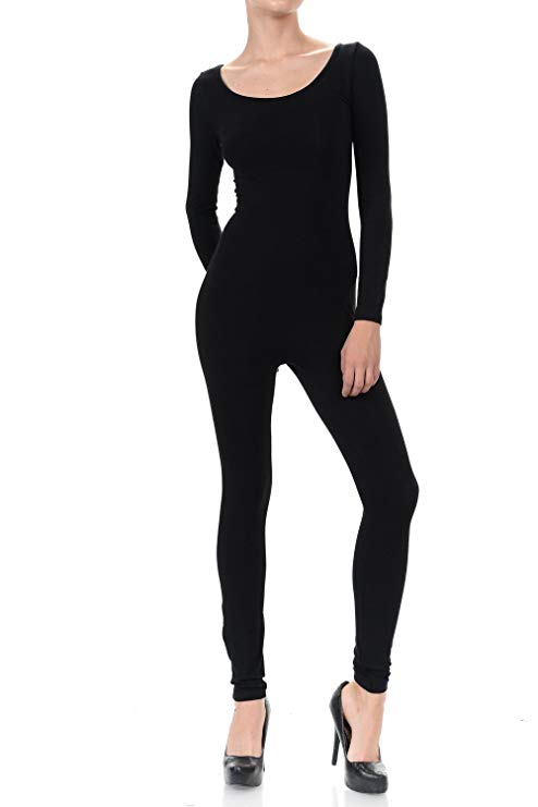 JJJ Women Catsuit Cotton Lycra Tank Long Sleeve Yoga Bodysuit Jumpsuit/Made in USA