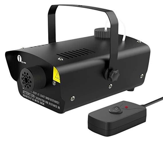 1byone Halloween Fog Machine with Wired Remote Control, 400-Watt Smoke Machine for Holidays, Parties, Weddings