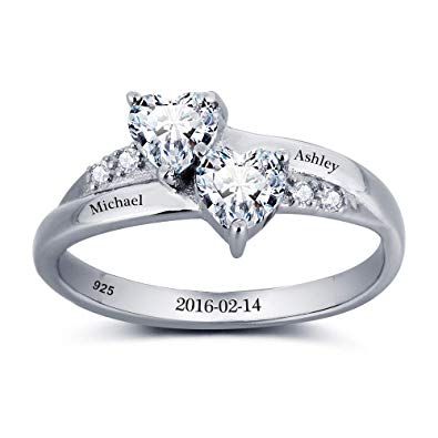 Lam Hub Fong Personalized Engagement Rings Women Mothers Simulate Birthstones Rings Wedding Promise Rings Her