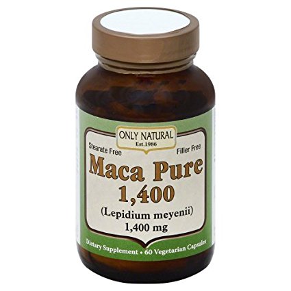 ONLY NATURAL Maca Pure 1400 60 Capsules, 0.02 Pound