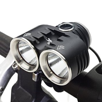 ThorFire BL02 Bike Light CREE XM-L2 Bicycle Lights 1400LM Bicycle Front Light 3 Mode Bike Headlight LED Bike Headlamp set Come with Free Rear Light and 418650 Battery Pack for Cycling Jogging Camping Hiking