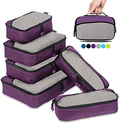 ZOMAKE 6 Set Packing Cubes Travel，Lightweight Luggage Packing Organizer