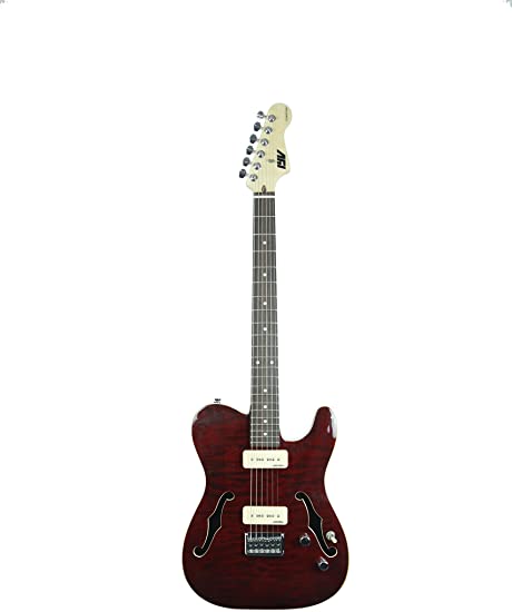 ivy ITF-400 TRD PRS Solid-Body Electric Guitar, Trans Red