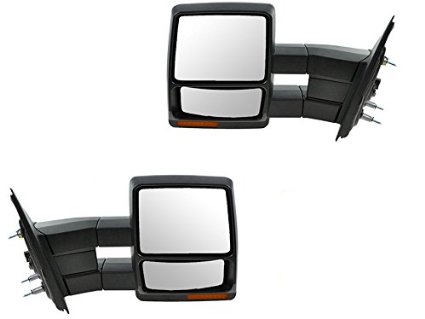 APA Ford F150 F-150 07 - 14 Textured Power Heated Signal Towing Side View Tow Mirror Left Right Pair Set