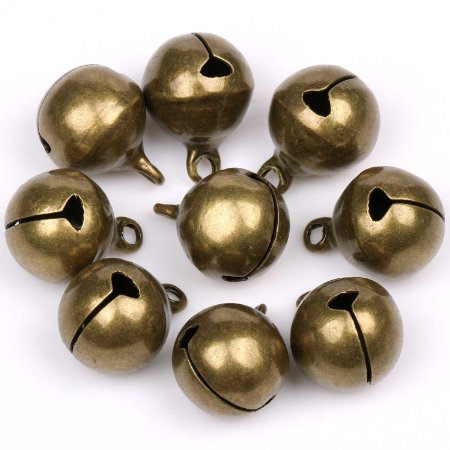 Fashion Various Sizes Exquisite Bronze and Copper Jingle Bells Charms Fit Christmas Surprise (16MM 20pcs) LD009A6