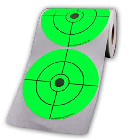 Big Dawg Targets 200 Target Roll - Florescent 4" Inch Adhesive Shooting Target Stickers