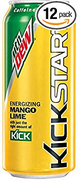 Mountain Dew Kickstart, Mango Lime, 16 Fl Oz (Pack of 12)