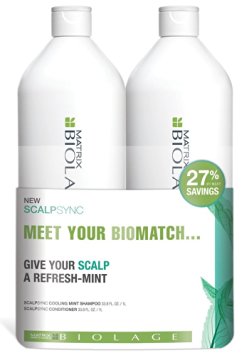 Matrix Biolage SCALPSYNC Shampoo and Conditioner Liter Duo
