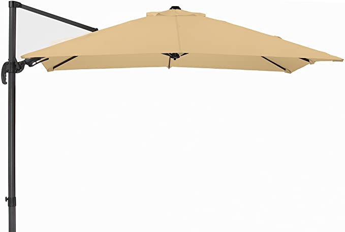 Schneider Premium Rhodos Twist Eco Parasol Anthracite Approx. Diameter: 300 cm, round.