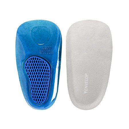 3/4 Massaging Gel Insoles By Envelop - Best Shoe Inserts for Running, Hiking, & More - Best Insoles for Men & Women - Gel Insoles Reduce Foot Pain - Vive Guarantee (Men's 8-13)