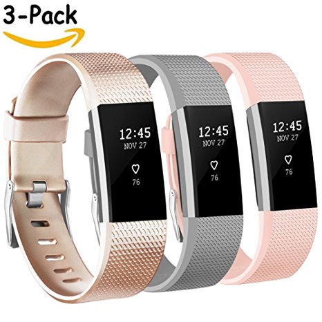 Vancle Fitbit Charge 2 Bands, Replacement Bands for Fitbit Charge 2 HR Sport Wristbands Small Large