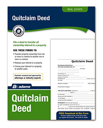 Adams Quitclaim Deed, Forms and Instructions (LF298)