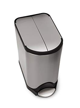 simplehuman Butterfly Step Trash Can, Stainless Steel, 20 L/5.3 gallon