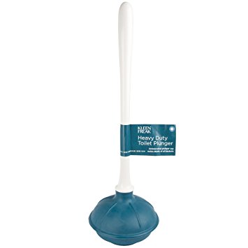 Kleen Freak Antibacterial Toilet Plunger Toilet Plunger with Germ Guard - White Handle, Blue Cup
