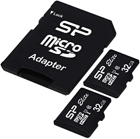 Silicon Power Elite 32GB MicroSD Card with Adapter (2 MicroSD   1 Adapter)