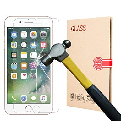 BACAMA 2.5D Round Edge Tempered Glass Screen Protector for Apple iPhone 8 Plus/iPhone 7 Plus 0.3mm Ultra Thin with 9H Hardness/Anti-scratch/Fingerprint Resistant