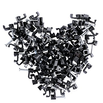 Ethernet Cable Clips Jadaol 100 Pieces for Cat6 Cables - 6mm(Black)