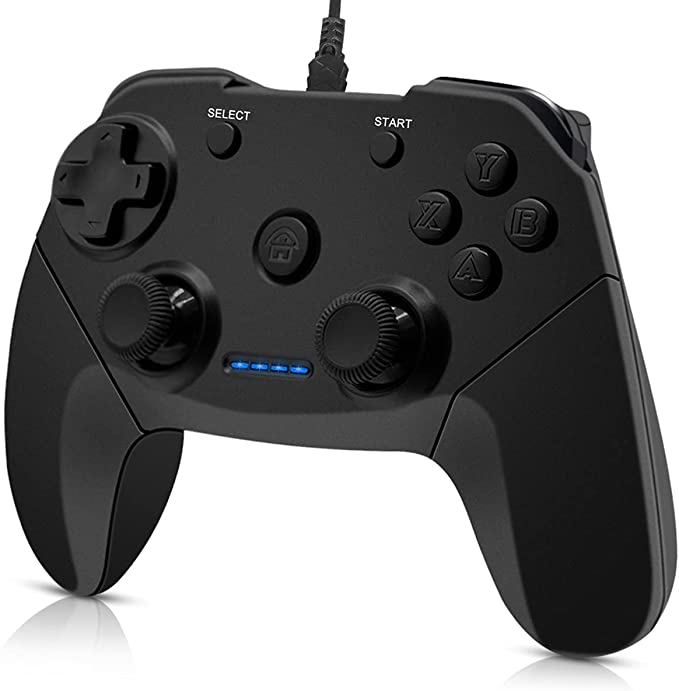 CHEREEKI PC Controller, Wired Gaming Controller for PC, PS3, Android, TV Box, Steam Joystick Gamepad with Dual Vibration, Plug and Play