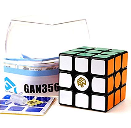 CuberSpeed Gans 356s V2 3x3 Black magic cube Ganspuzzle 356S With Golden Logo GAN 356S V2 3x3x3 speed cube puzzle