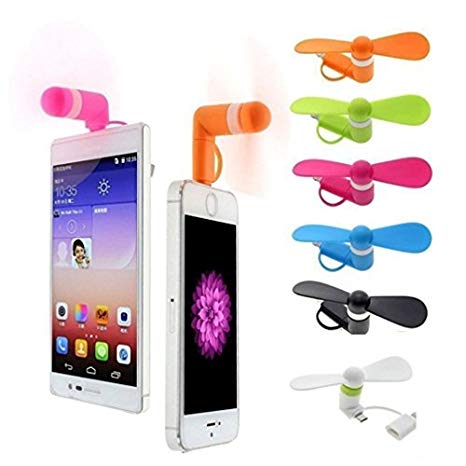 Love shops 2-in-1 Mini Cell Phone Fan for iPhone/iPadand Android Color:Quantity:6