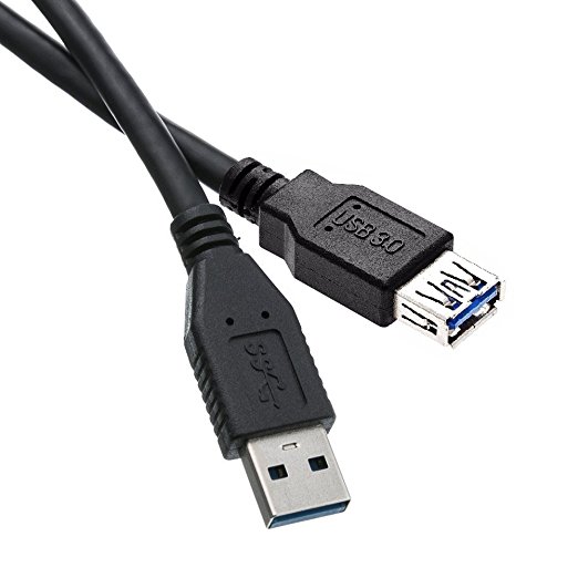 ULTRICS® USB 3.0 Extension Cable, 1M Type A Male To Female High-Speed Extender Cord, Premium Quality SuperSpeed 5Gbps Data Transfer Sync Lead- Black