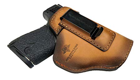 Relentless Tactical The Defender Leather IWB Holster For S&W M&P Shield - GLOCK 17 19 22 23 32 33 / Springfield XD & XDS / Plus All Similar Sized Handguns